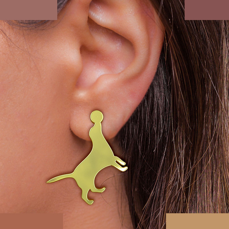 گوشواره طلا 18 عیار زنانه مدوپد مدل سگ کد GA1-16552 گوشواره طلا 18 عیار زنانه مدوپد مدل سگ کد GA1-16552