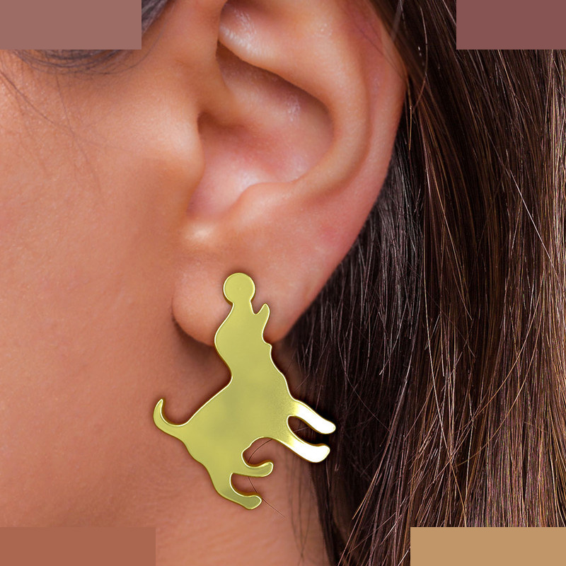 گوشواره طلا 18 عیار زنانه مدوپد مدل سگ کد GA1-16554 گوشواره طلا 18 عیار زنانه مدوپد مدل سگ کد GA1-16554