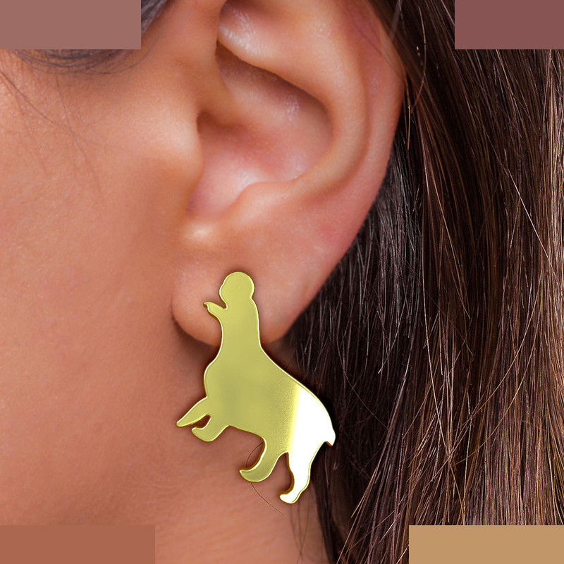 گوشواره طلا 18 عیار زنانه مدوپد مدل سگ کد GA1-16561 گوشواره طلا 18 عیار زنانه مدوپد مدل سگ کد GA1-16561