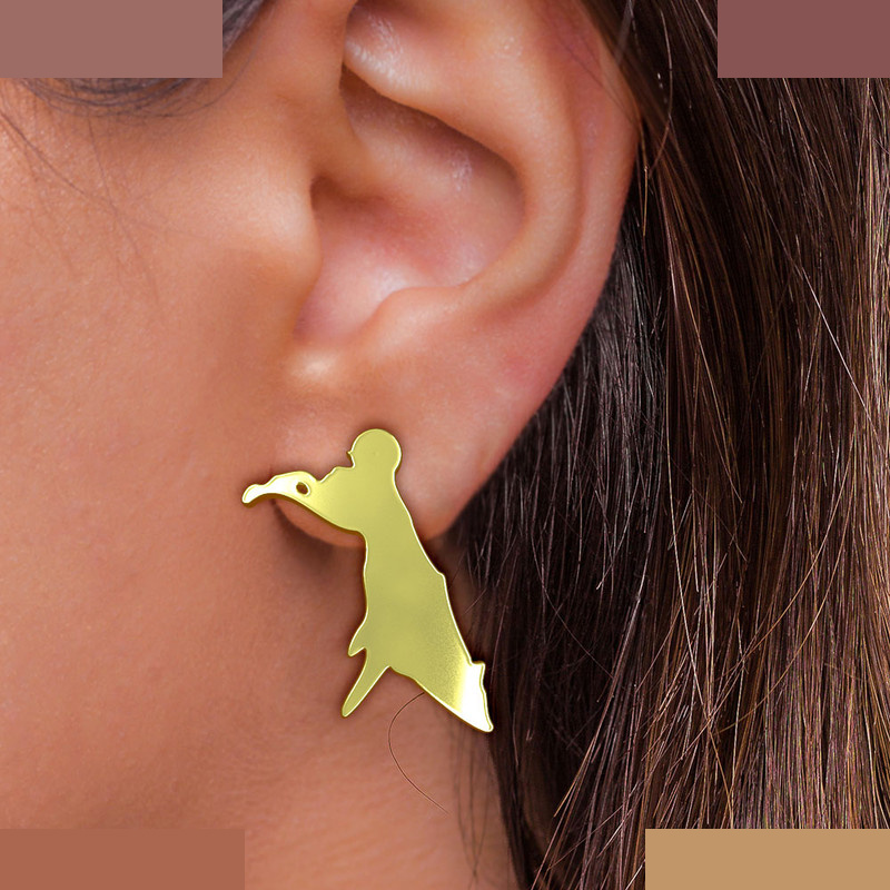 گوشواره طلا 18 عیار زنانه مدوپد مدل سگ کد GA1-16565 گوشواره طلا 18 عیار زنانه مدوپد مدل سگ کد GA1-16565