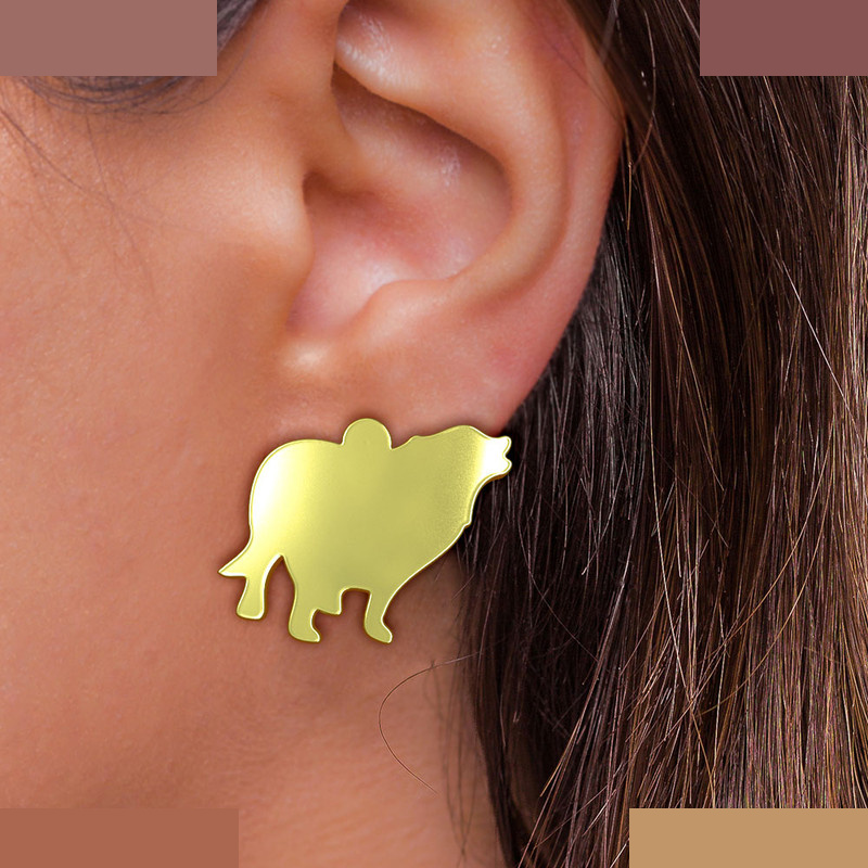 گوشواره طلا 18 عیار زنانه مدوپد مدل سگ کد GA1-16596 گوشواره طلا 18 عیار زنانه مدوپد مدل سگ کد GA1-16596