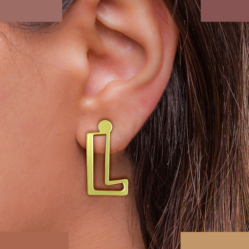 گوشواره طلا 18 عیار زنانه مدوپد مدل حرف L کد GA1-16692 گوشواره طلا 18 عیار زنانه مدوپد مدل حرف L کد GA1-16692