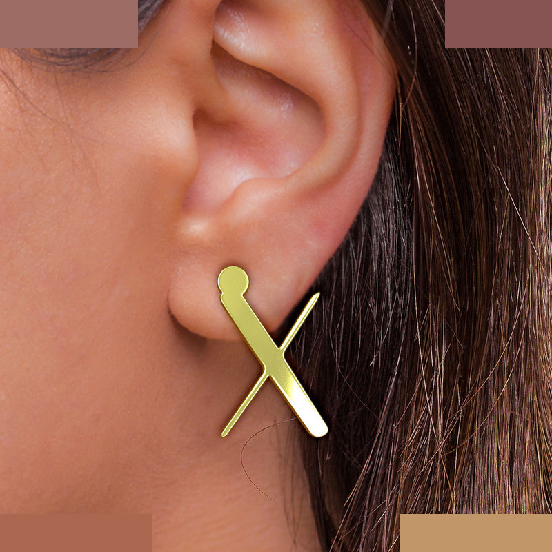 گوشواره طلا 18 عیار زنانه مدوپد مدل حرف X کد GA1-16804 گوشواره طلا 18 عیار زنانه مدوپد مدل حرف X کد GA1-16804