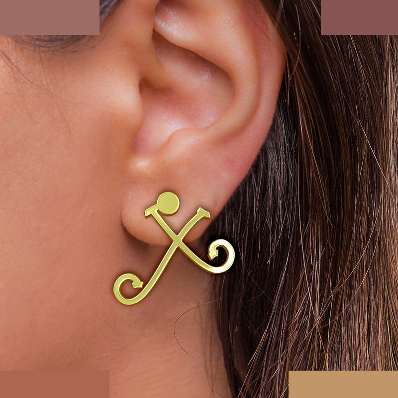 گوشواره طلا 18 عیار زنانه مدوپد مدل حرف X کد GA1-17040 گوشواره طلا 18 عیار زنانه مدوپد مدل حرف X کد GA1-17040