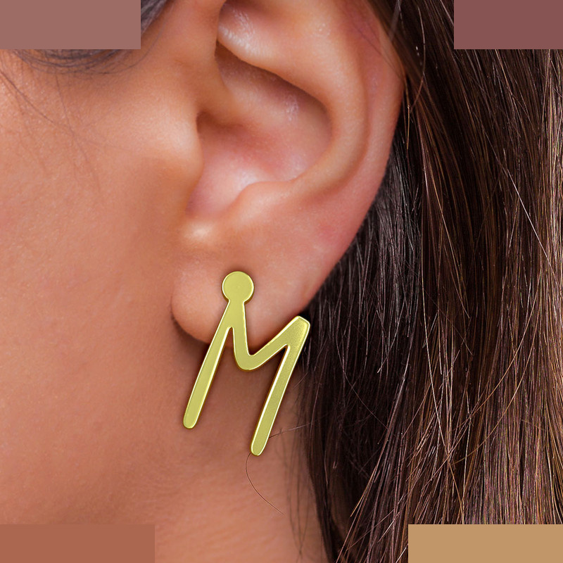 گوشواره طلا 18 عیار زنانه مدوپد مدل حرف M کد GA1-17185 گوشواره طلا 18 عیار زنانه مدوپد مدل حرف M کد GA1-17185