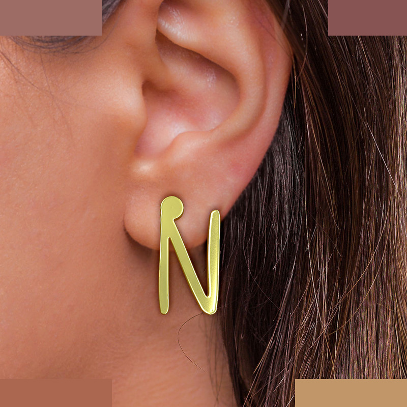 گوشواره طلا 18 عیار زنانه مدوپد مدل حرف N کد GA1-17186 گوشواره طلا 18 عیار زنانه مدوپد مدل حرف N کد GA1-17186