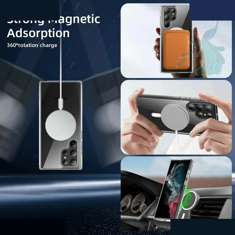 کاور گوشی موبایل سامسونگ Galaxy S24 Ultra پیکوک مدل Clear Magsafe