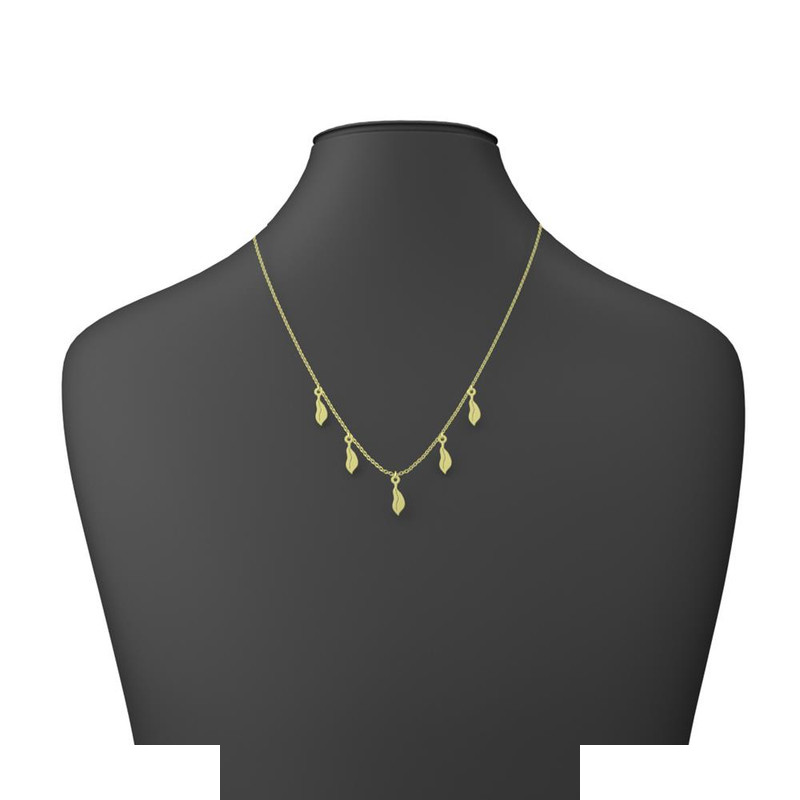 گردنبند طلا 18 عیار زنانه مدوپد مدل برگ کد RNA12078 گردنبند طلا 18 عیار زنانه مدوپد مدل برگ کد RNA12078