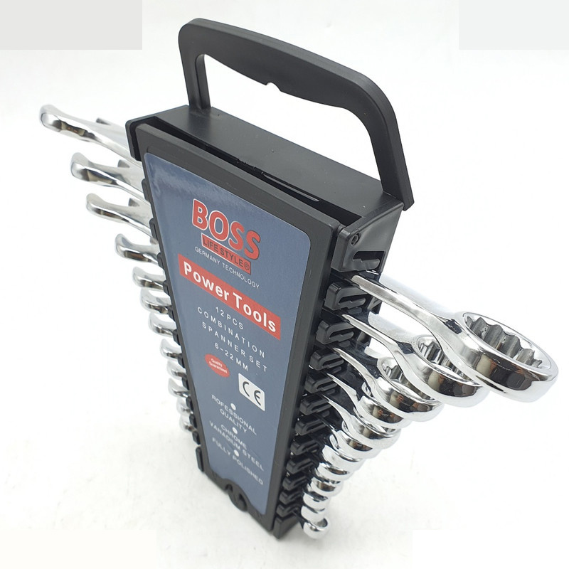 آچار یکسر تخت و یکسر رینگی باس مدل LIFE-STYLE مجموعه 12 عددی آچار یکسر تخت و یکسر رینگی باس مدل LIFE-STYLE مجموعه 12 عددی