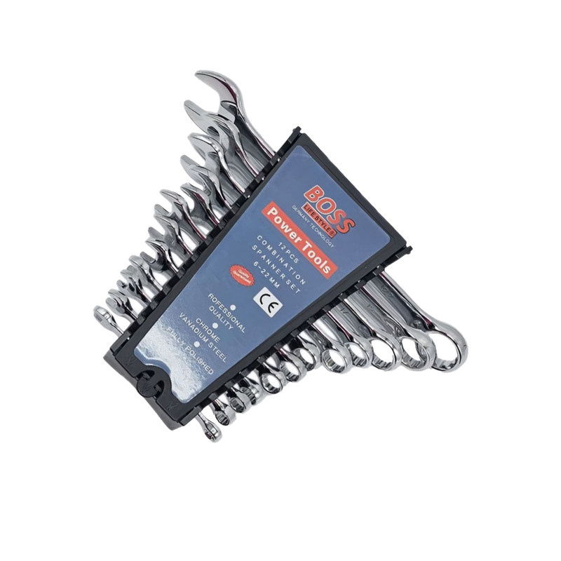 آچار یکسر تخت و یکسر رینگی باس مدل 6-22mm مجموعه 12 عددی آچار یکسر تخت و یکسر رینگی باس مدل 6-22mm مجموعه 12 عددی