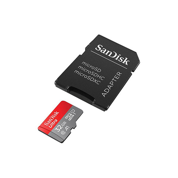 کارت حافظه microSDHC سن دیسک مدل Ultra A1 کلاس 10 استاندارد UHS-I سرعت 98MBps ظرفیت 32 گیگابایت به همراه آدابتور sd کارت حافظه microSDHC سن دیسک مدل Ultra A1 کلاس 10 استاندارد UHS-I سرعت 98MBps ظرفیت 32 گیگابایت به همراه آدابتور sd