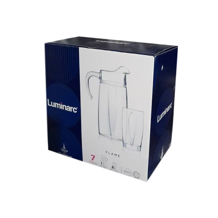 ست پارچ و لیوان 7 پارچه لومینارک مدل FLAME ست پارچ و لیوان 7 پارچه لومینارک مدل FLAME