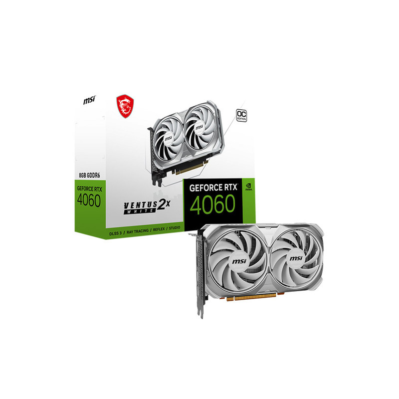 کارت گرافیک ام اس آی مدل GeForce RTX™ 4060 VENTUS 2X WHITE 8G OC کارت گرافیک ام اس آی مدل GeForce RTX™ 4060 VENTUS 2X WHITE 8G OC