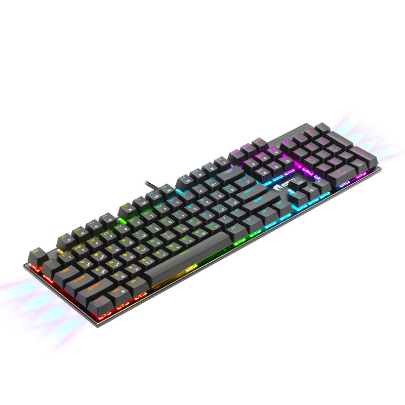 کیبورد گیمینگ گرین مدل GK802-RGB، مکانیکال سوییچ آبی، Full-Size، نورپردازی RGB کیبورد گیمینگ گرین مدل GK802-RGB، مکانیکال سوییچ آبی، Full-Size، نورپردازی RGB