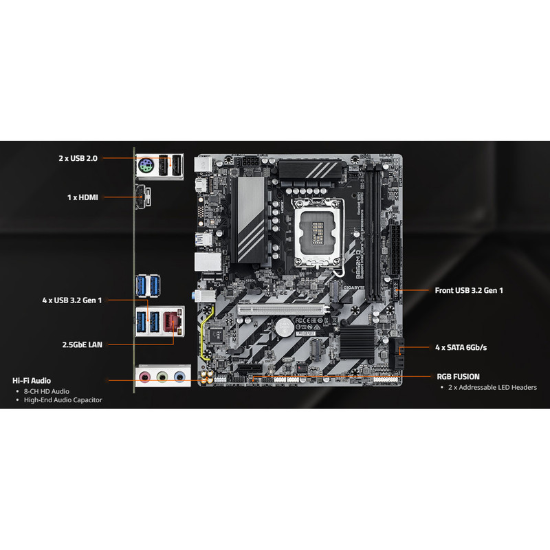 مادربرد گیگابایت مدل B860M D مادربرد گیگابایت مدل B860M D