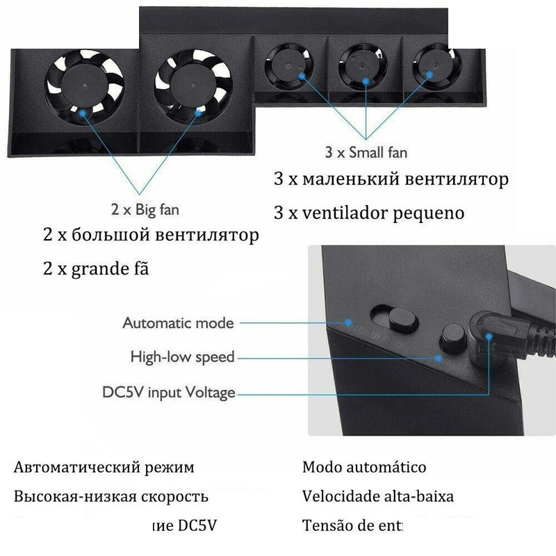 فن خنک کننده پلی استیشن 4 فت دابی مدل TP4-005 فن خنک کننده پلی استیشن 4 فت دابی مدل TP4-005