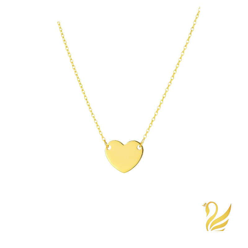 گردنبند طلا 18 عیار زنانه با طرح حلقهای (فلامینگو) گالری قو طلایی مدل بیبی قلب گردنبند طلا 18 عیار زنانه با طرح حلقهای (فلامینگو) گالری قو طلایی مدل بیبی قلب