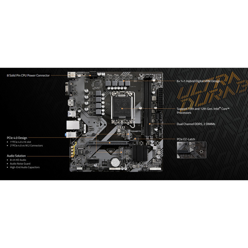 مادربرد گیگابایت مدل B760M H (rev. 1.0) مادربرد گیگابایت مدل B760M H (rev. 1.0)