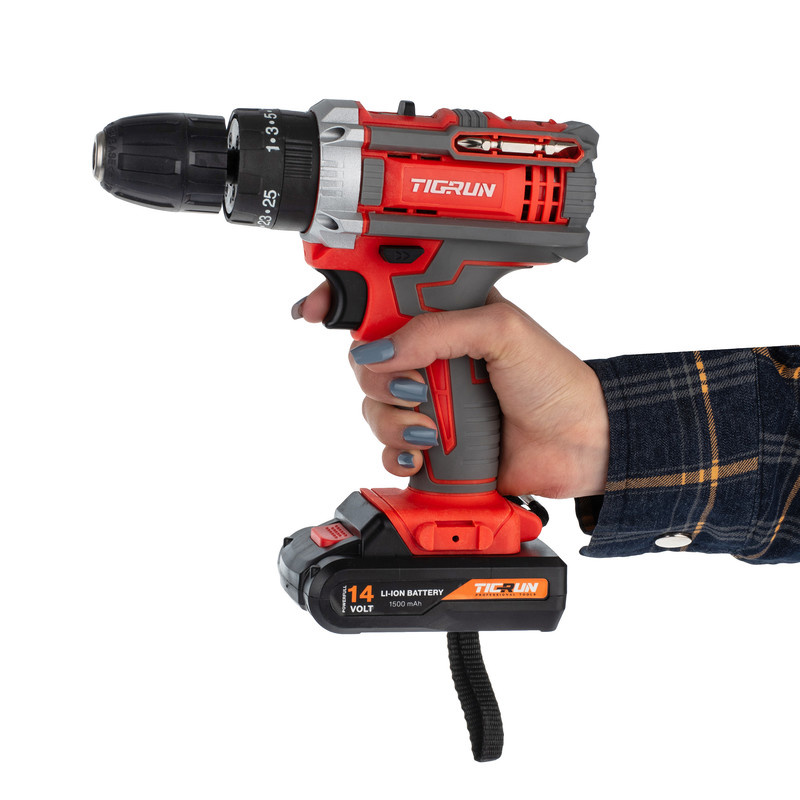 دریل پیچ گوشتی چکشی شارژی تیگران کد TG3014-14V دریل پیچ گوشتی چکشی شارژی تیگران کد TG3014-14V