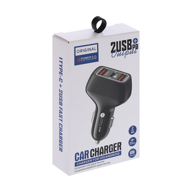 شارژر فندکی 20 وات سه پورت مدل LDO-555 شارژر فندکی 20 وات سه پورت مدل LDO-555