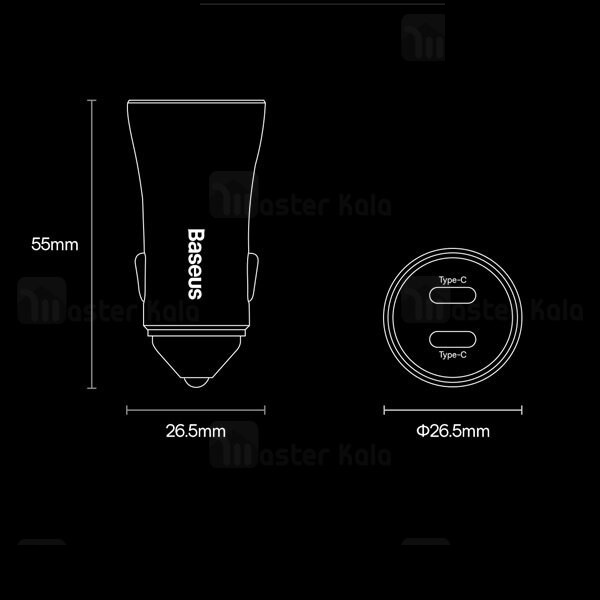 شارژر فندکی 40 وات بیسوس مدل CGJP000013