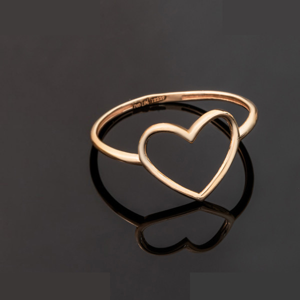 انگشتر طلا 18 عیار زنانه ماوی گالری مدل قلب توخالی انگشتر طلا 18 عیار زنانه ماوی گالری مدل قلب توخالی