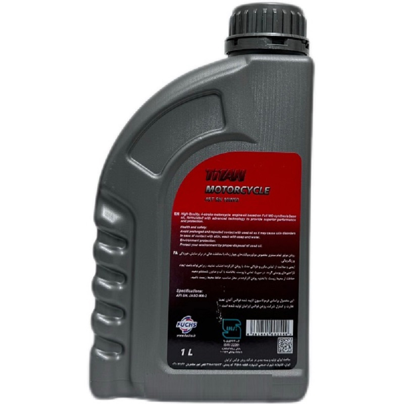 روغن موتور سیکلت فوکس 10W50 SN مدل TITAN حجم 1 لیتر
