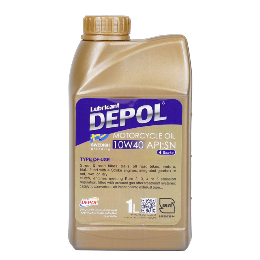 روغن موتورسیکلت دپول مدل 10W-40-SN-MA2 حجم ۱ لیتر