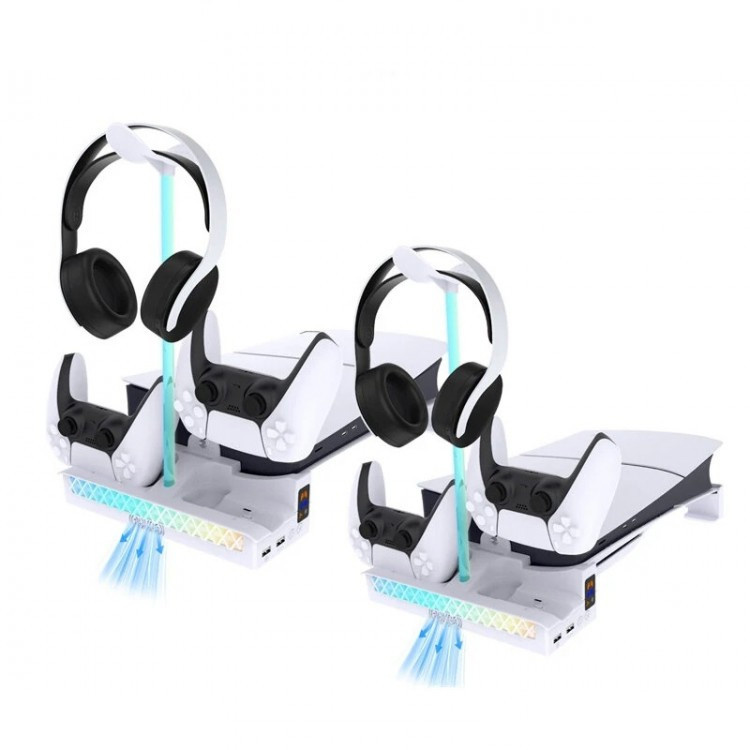 فن خنک کننده و شارژر دسته و پایه نگهدارنده پلی استیشن 5 پی جی تک مدل GP-533 فن خنک کننده و شارژر دسته و پایه نگهدارنده پلی استیشن 5 پی جی تک مدل GP-533