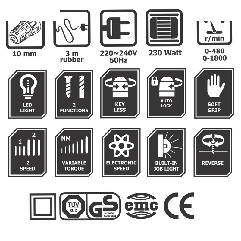 دریل پیچ گوشتی کنزاکس مدل KDD-1230