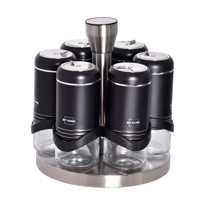 ست جا ادویه 6 پارچه مای هوم کد D به همراه استند ست جا ادویه 6 پارچه مای هوم کد D به همراه استند