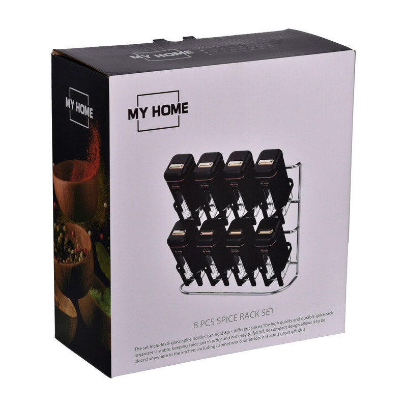 ست جا ادویه 8 پارچه مای هوم کد M به همراه استند ست جا ادویه 8 پارچه مای هوم کد M به همراه استند