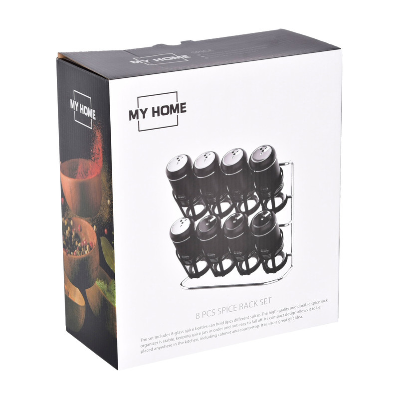 ست جا ادویه 8 پارچه مای هوم کد D به همراه استند ست جا ادویه 8 پارچه مای هوم کد D به همراه استند