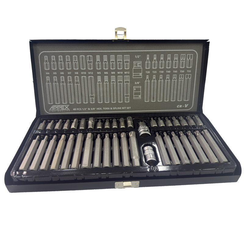 آچار بیت اپکس مدل SMT-APPEX-40PCS-APX-4060-NEW SERIES مجموعه 40 عددی آچار بیت اپکس مدل SMT-APPEX-40PCS-APX-4060-NEW SERIES مجموعه 40 عددی