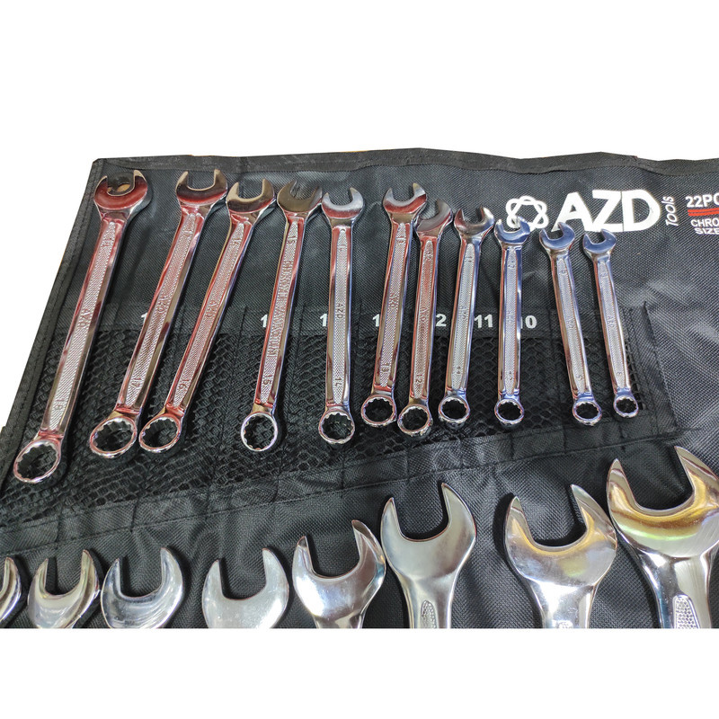 آچار یکسر تخت و یکسر رینگی ای زد دی  مدل SMT-22PCS-INDIA-COMBIMATIONSPANNER Lمچموعه 22 عددی