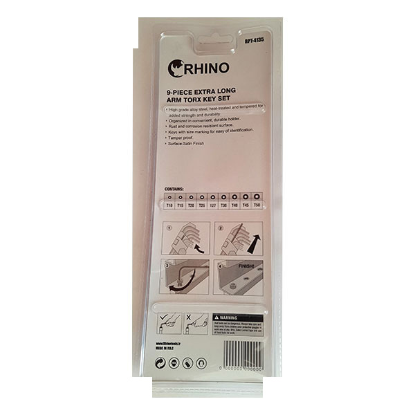 مجموعه 9 عددی آچار
آلن ستاره ای رینو مدل DI-RPT-4153 مجموعه 9 عددی آچار
آلن ستاره ای رینو مدل DI-RPT-4153