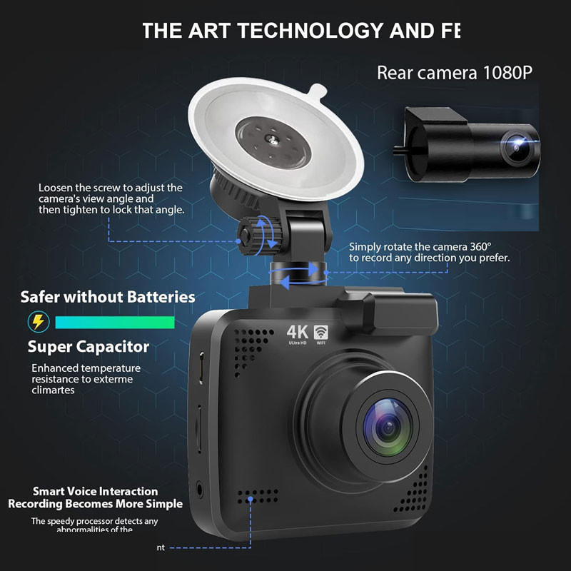 دوربین ثبت وقایع خودرو مدل JD-2K WiFi به همراه دوربین دنده عقب دوربین ثبت وقایع خودرو مدل JD-2K WiFi به همراه دوربین دنده عقب