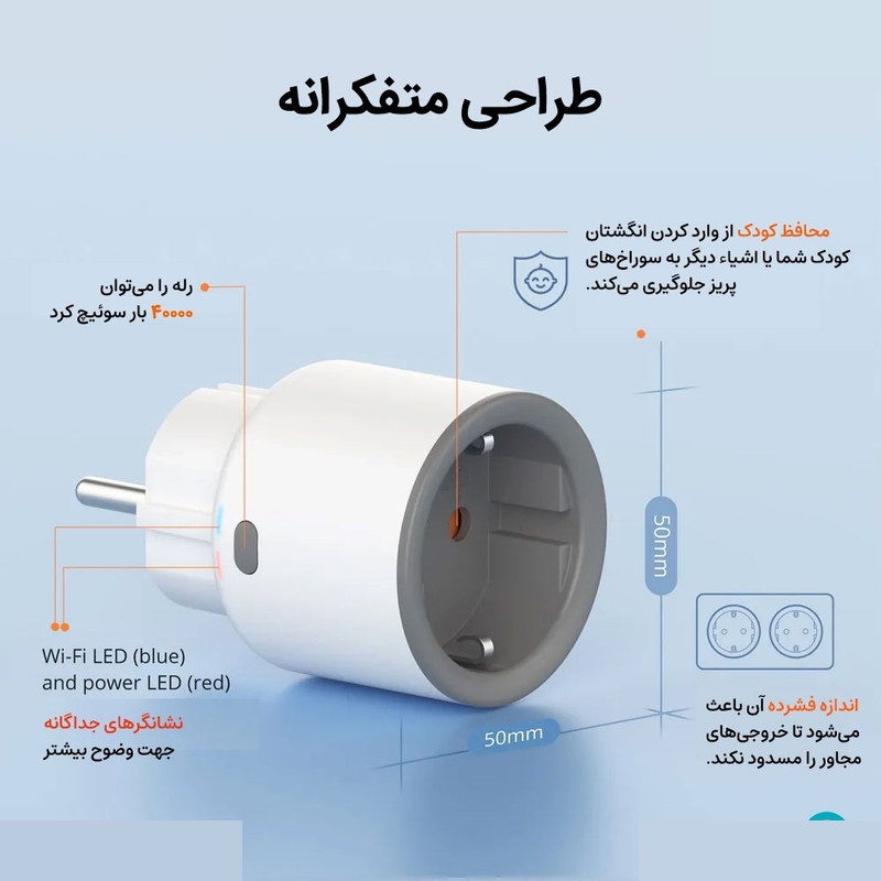 پریز برق هوشمند سونوف مدل S60TPF پریز برق هوشمند سونوف مدل S60TPF