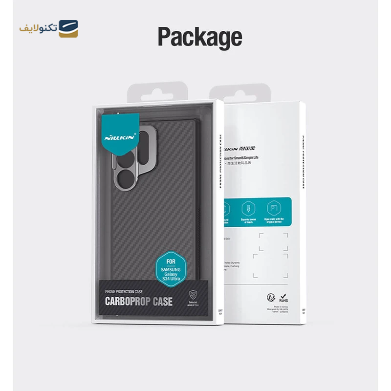 کاور نیلکین مدل CarboProp Hole Version مناسب برای گوشی موبایل سامسونگ Galaxy S24 Ultra کاور نیلکین مدل CarboProp Hole Version مناسب برای گوشی موبایل سامسونگ Galaxy S24 Ultra