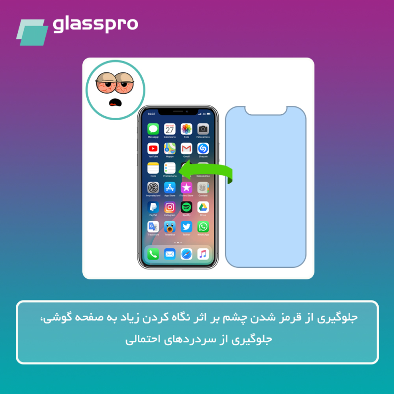 محافظ صفحه نمایش ضداشعه آبی گلس پرو مدل Resistant مناسب برای گوشی موبایل هوآوی Nova 12 Lite محافظ صفحه نمایش ضداشعه آبی گلس پرو مدل Resistant مناسب برای گوشی موبایل هوآوی Nova 12 Lite