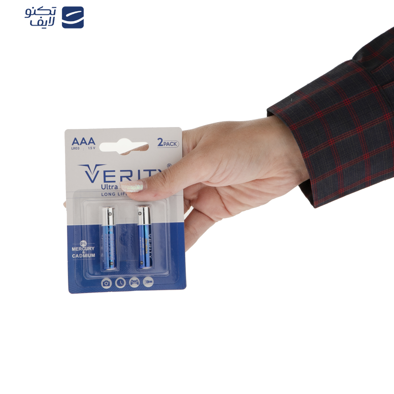باتری نیم قلمی وریتی مدل LR03-U Ultra Alkaline بسته دو عددی باتری نیم قلمی وریتی مدل LR03-U Ultra Alkaline بسته دو عددی