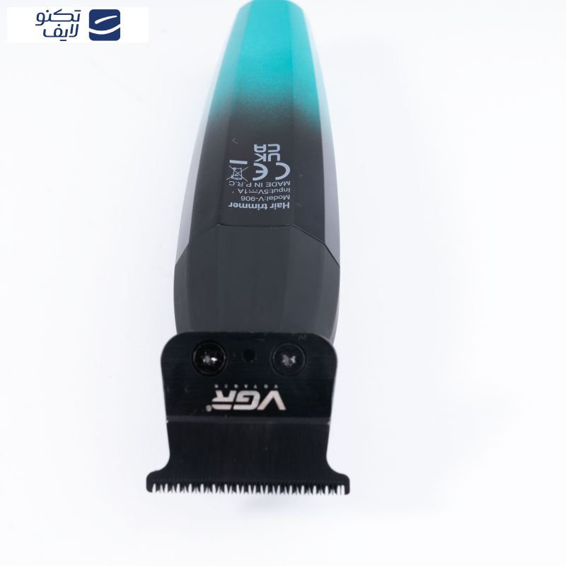 ماشین اصلاح موی سر و صورت وی جی ار مدل V-906، اصلاح به صورت صفر زن، خط زن، منبع انرژی باتری، تکنولوژی اصلاح به صورت تریمر، به همراه کابل شارژ USB، برس تمیزکننده، روغن و محافظ، عملکرد توربو ماشین اصلاح موی سر و صورت وی جی ار مدل V-906، اصلاح به صورت صفر زن، خط زن، منبع انرژی باتری، تکنولوژی اصلاح به صورت تریمر، به همراه کابل شارژ USB، برس تمیزکننده، روغن و محافظ، عملکرد توربو