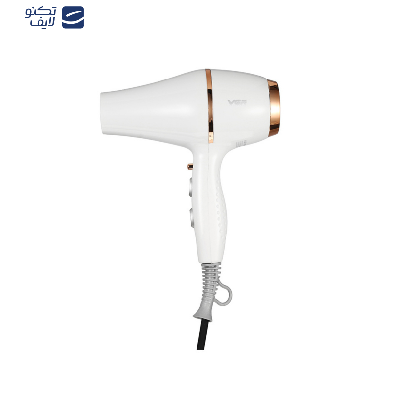 سشوار حرفهای وی جی ار مدل V-414، موتور AC با توان مصرفی 2200 وات، دارای فناوری تولید یون، دارای حلقه آویختن، با حالت صافکننده و حجمدهنده، وزن 802 گرم، تنظیم حرارت 3 حالته و کنترل سرعت 2 حالته، به همراه 3 عدد سری متمرکزکننده سشوار حرفهای وی جی ار مدل V-414، موتور AC با توان مصرفی 2200 وات، دارای فناوری تولید یون، دارای حلقه آویختن، با حالت صافکننده و حجمدهنده، وزن 802 گرم، تنظیم حرارت 3 حالته و کنترل سرعت 2 حالته، به همراه 3 عدد سری متمرکزکننده