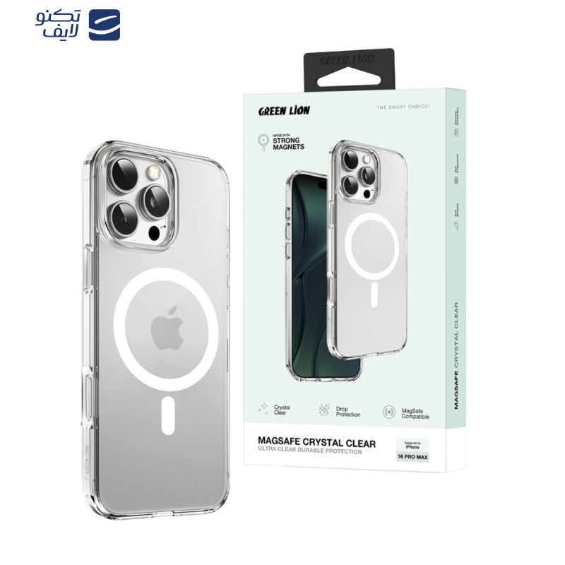 کاور گرین لاین مدل GNMCRYC16PMCL مناسب برای گوشی موبایل اپل iPhone 16 Pro Max کاور گرین لاین مدل GNMCRYC16PMCL مناسب برای گوشی موبایل اپل iPhone 16 Pro Max