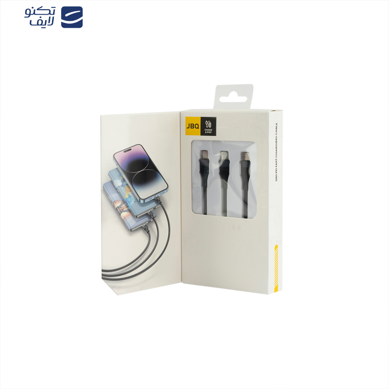 کابل تبدیل USB-C به USB-C , لایتنینگ جی بی کیو مدل CA-537 طول 1.5 متر کابل تبدیل USB-C به USB-C , لایتنینگ جی بی کیو مدل CA-537 طول 1.5 متر