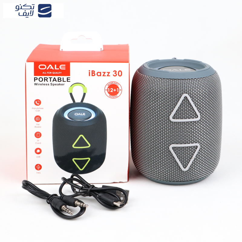 اسپیکر بلوتوثی قابل حمل اوآلی مدل iBazz 30 اسپیکر بلوتوثی قابل حمل اوآلی مدل iBazz 30