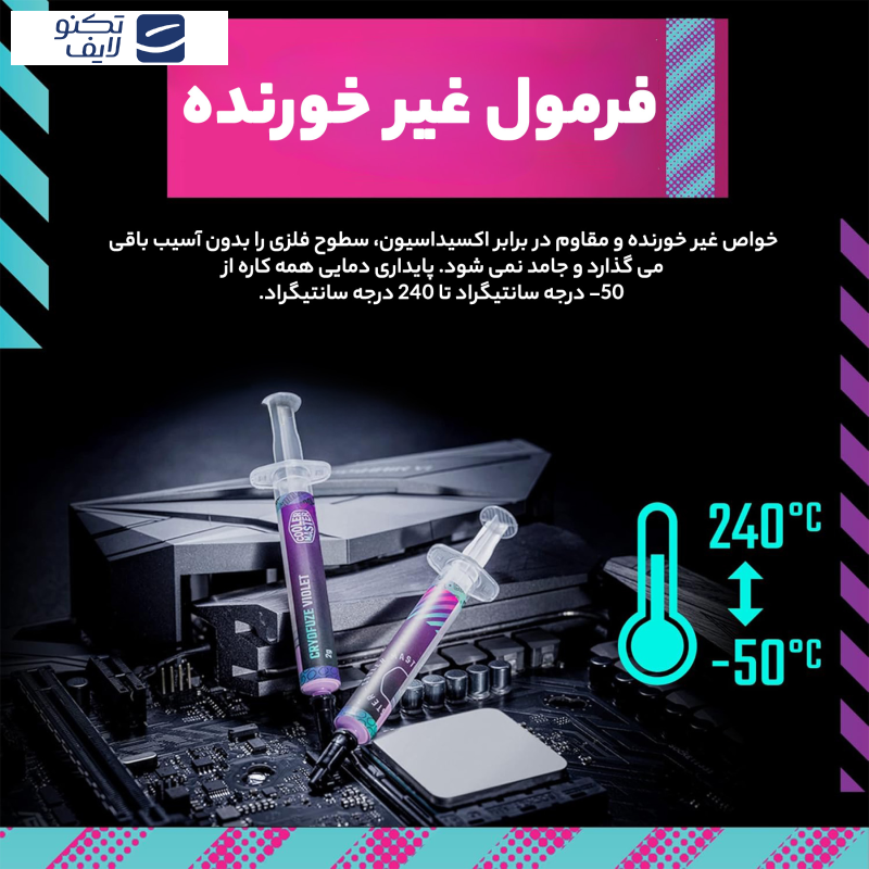 خمیر سیلیکون کولر مستر مدل CryoFuze Violet خمیر سیلیکون کولر مستر مدل CryoFuze Violet