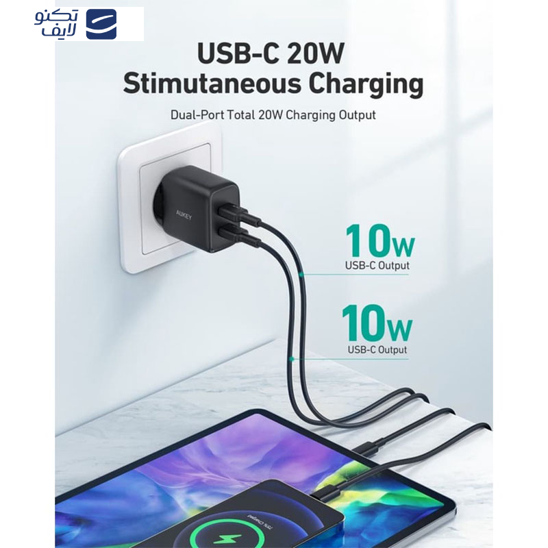 شارژر دیواری 20 وات آکی مدل PA-R1S شارژر دیواری 20 وات آکی مدل PA-R1S