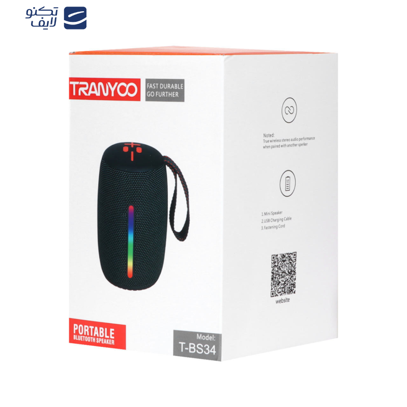 اسپیکر بلوتوثی قابل حمل ترانیو مدل BS34 اسپیکر بلوتوثی قابل حمل ترانیو مدل BS34