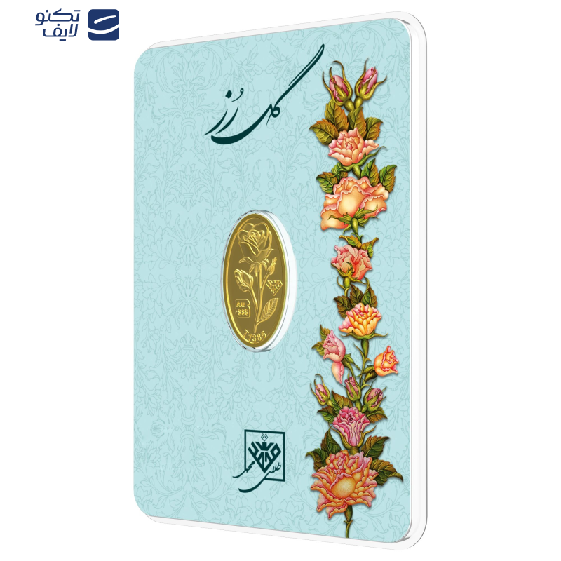 شمش طلا 24 عیار طلای محمد طرح گل رز کد 400 شمش طلا 24 عیار طلای محمد طرح گل رز کد 400